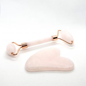 Set Cuarzo Rosa Roll & Gua Sha